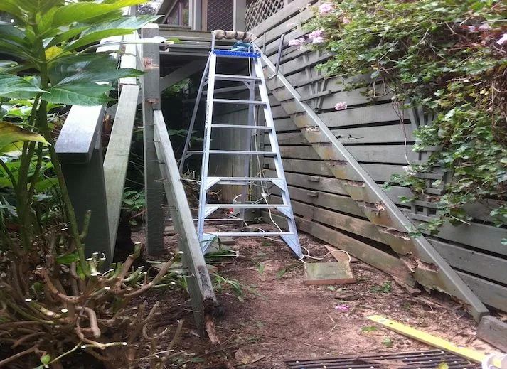Stair build in progress