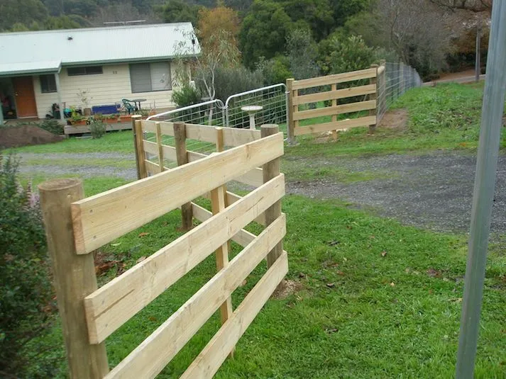 Post and rail fencing